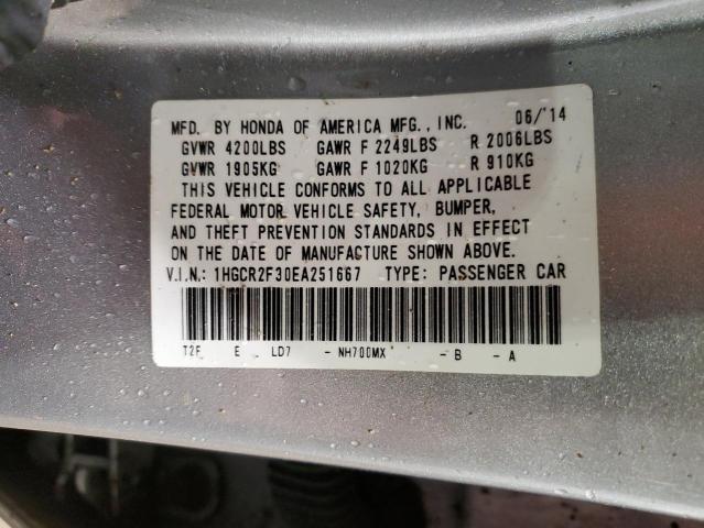 1HGCR2F30EA251667 Honda ACCORD LX