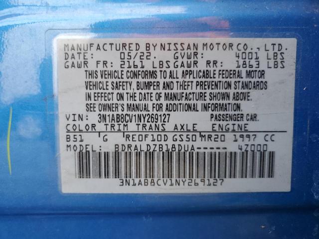 3N1AB8CV1NY269127 Nissan SENTRA SV