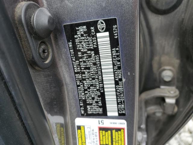 4T1B11HKXKU249995 Toyota CAMRY L