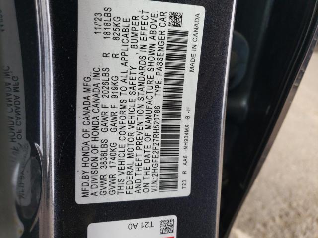 2HGFE2F27RH520786 Honda k20c2