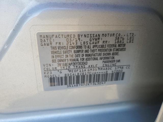 3N1AB7AP2KY363043 Nissan 2019