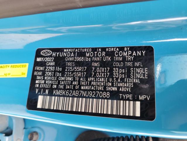 KM8K62AB7NU927088 Hyundai Kona Sel
