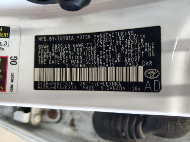 2T1BURHE5EC132413 Toyota COROLLA L