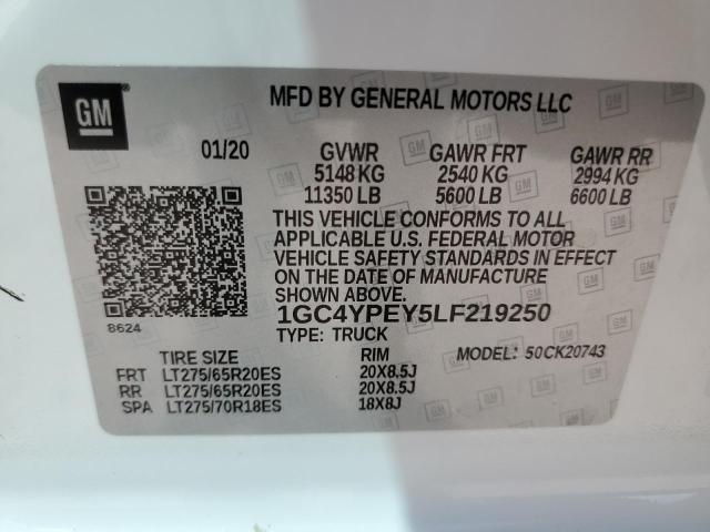 1GC4YPEY5LF219250 Chevrolet Silverado