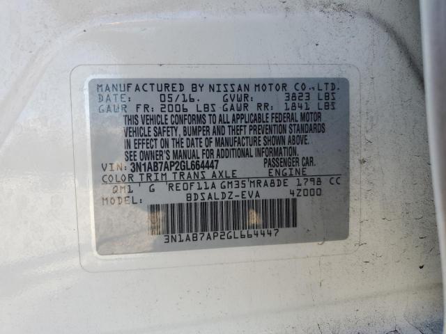 3N1AB7AP2GL664447 Nissan 2016