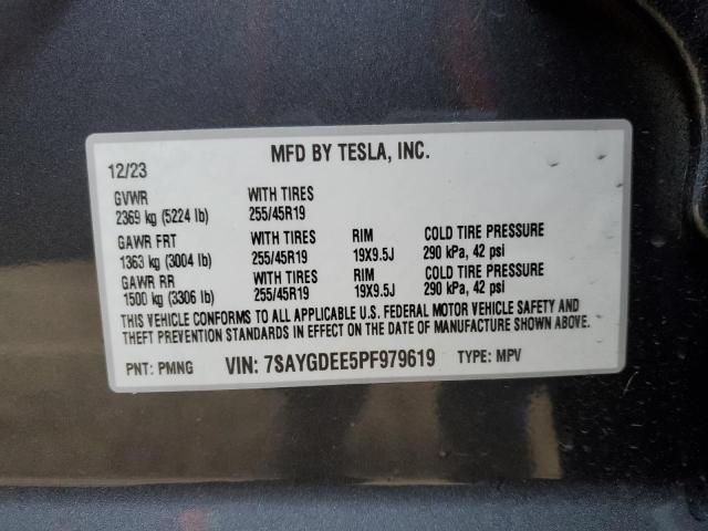 7SAYGDEE5PF979619 Tesla 2023