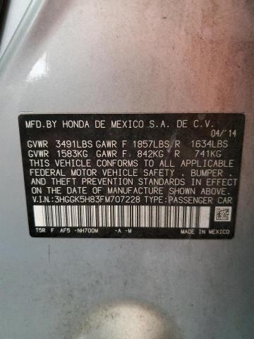 3HGGK5H83FM707228 Honda l15b1