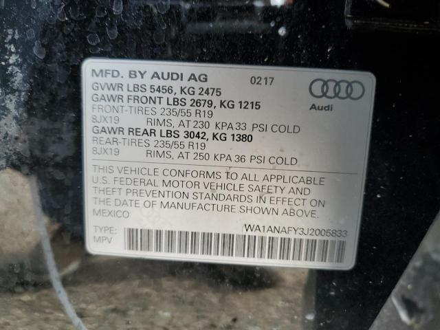 WA1ANAFY3J2005833 Audi Q5