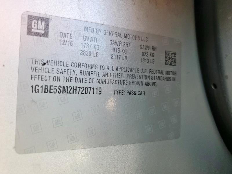 1G1BE5SM2H7207119 Chevrolet CRUZE LT