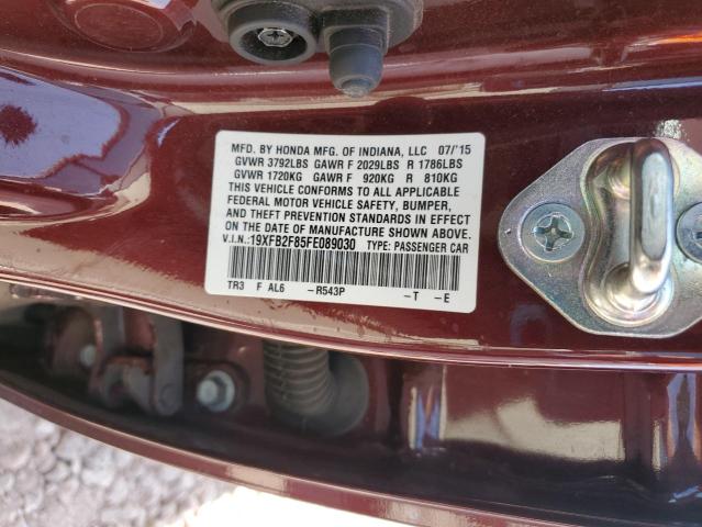 19XFB2F85FE089030 Honda r18z1