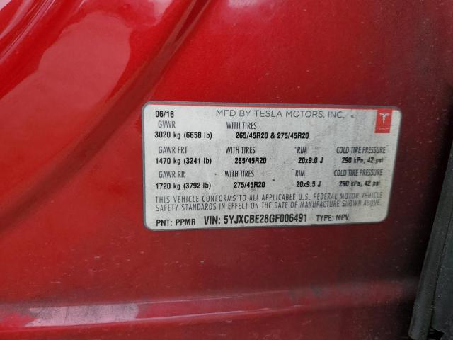 5YJXCBE28GF006491 Tesla MODEL X