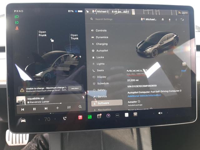 5YJ3E1EC5MF093659 Tesla 2021