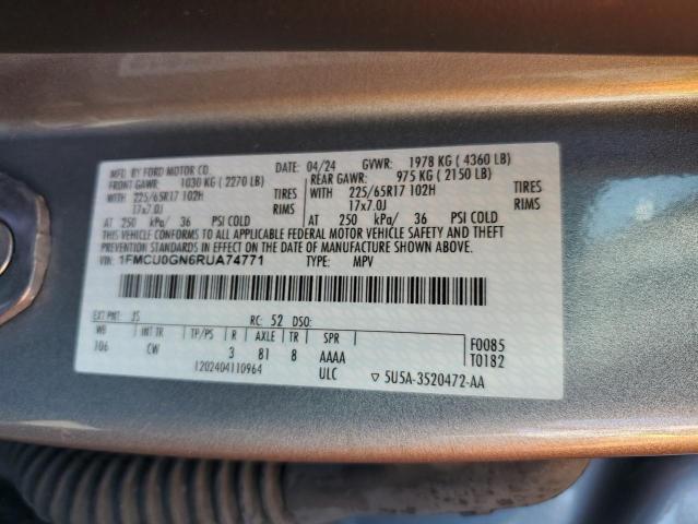 1FMCU0GN6RUA74771 Ford dragon gtdi