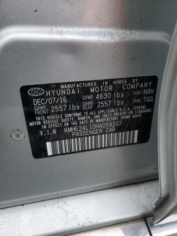 KMHE24L10HA059207 Hyundai SONATA HYB