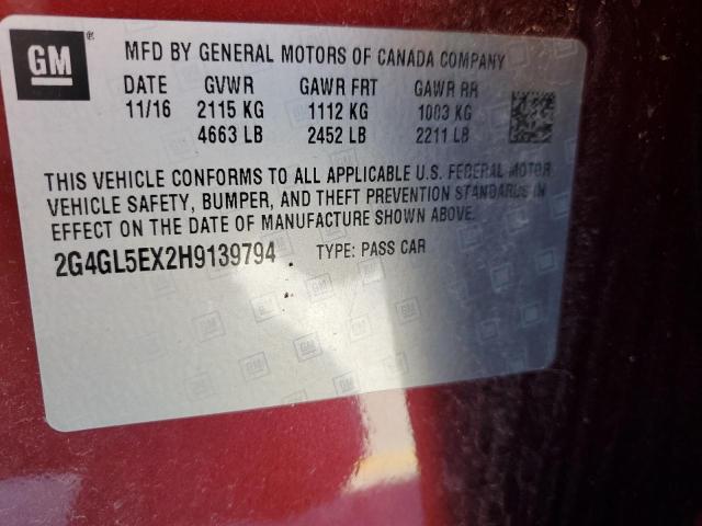 2G4GL5EX2H9139794 Buick lt6 - sidi: spark ignited direct injection, vvt: variable valve timing, e85 max