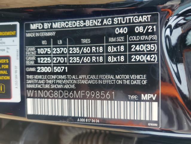 W1N0G8DB6MF998561 Mercedes-Benz GLC 300