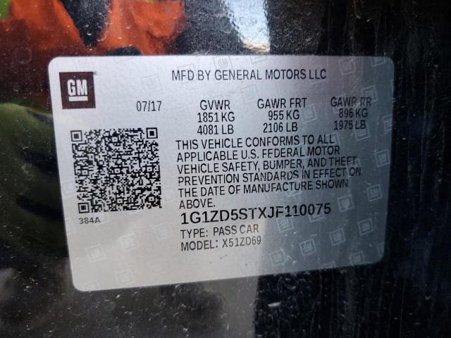 1G1ZD5STXJF110075 Chevrolet MALIBU LT