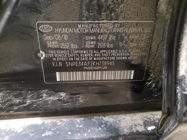 5NPE34AF2KH738945 Hyundai SONATA LIM