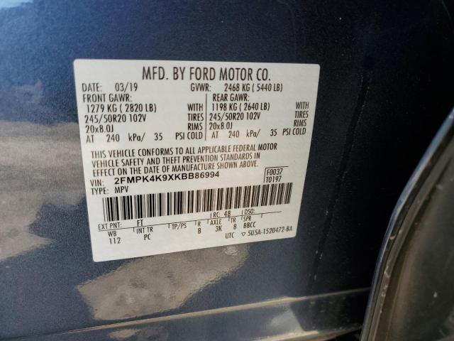 2FMPK4K9XKBB86994 Ford 2.0l gtdi w/premium fuel