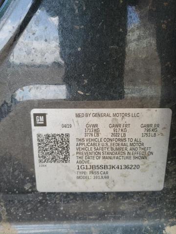 1G1JB5SB3K4136220 Chevrolet Sonic 4d