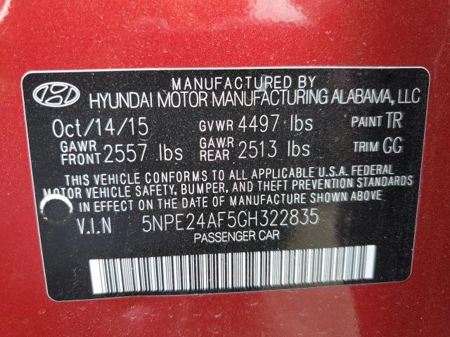 5NPE24AF5GH322835 Hyundai dohc gdi theta-ii