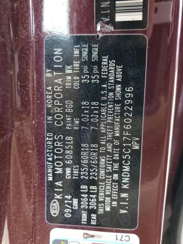 KNDMC5C17F6022996 KIA dohc gdi lambda ii