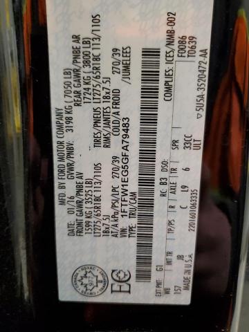 1FTFW1EG5GFA79483 Ford 2016