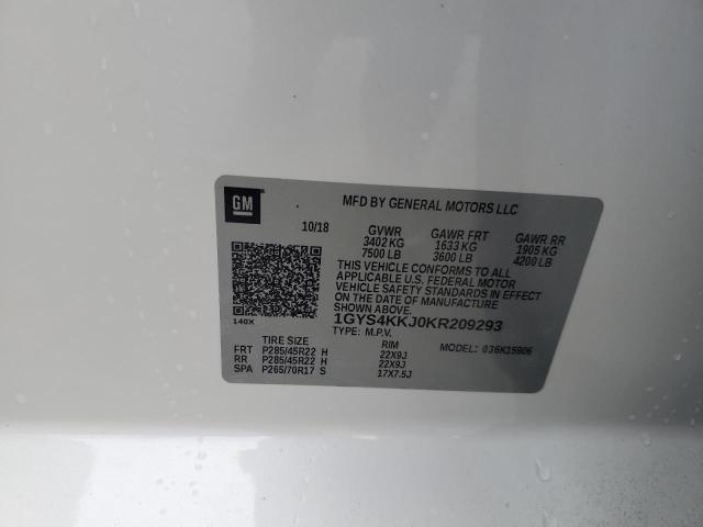 1GYS4KKJ0KR209293 Cadillac l86 -sidi: spark ignition direct injection, vvt: variable valve timing, afm, e85 max, alum