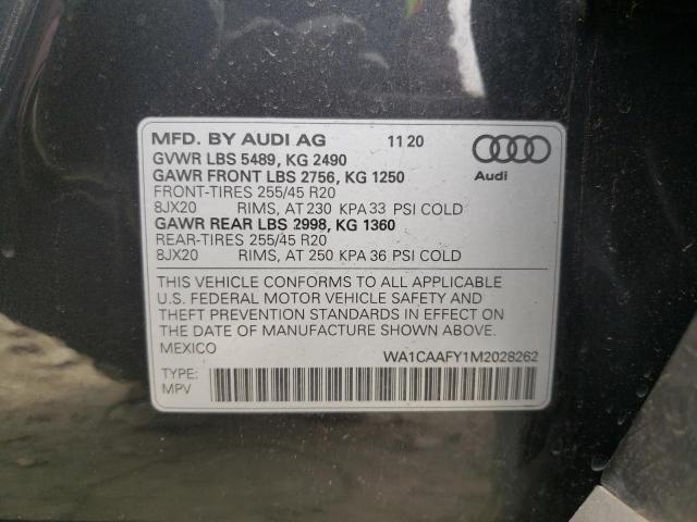 WA1CAAFY1M2028262 Audi Q5 PRESTIG