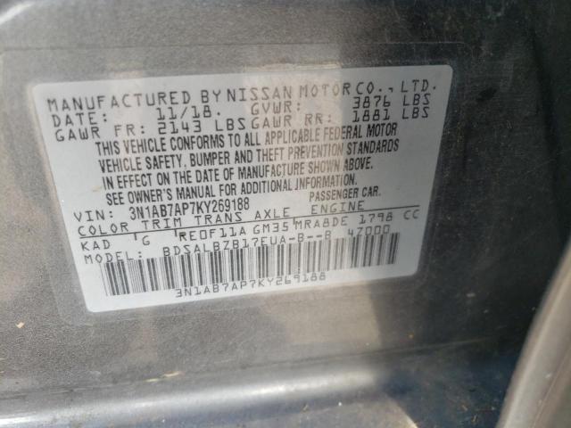 3N1AB7AP7KY269188 Nissan 2019