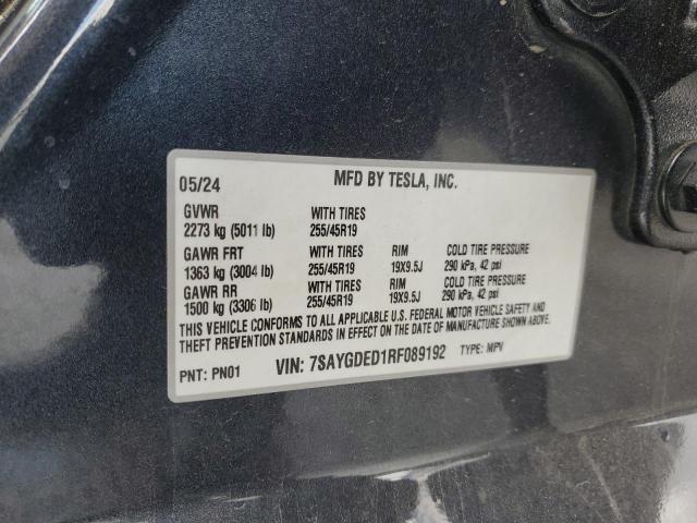 7SAYGDED1RF089192 Tesla 2024