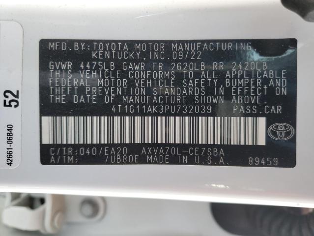 4T1G11AK3PU732039 Toyota a25a-fks