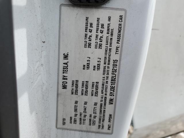5YJ3E1EB2LF521015 Tesla 2020