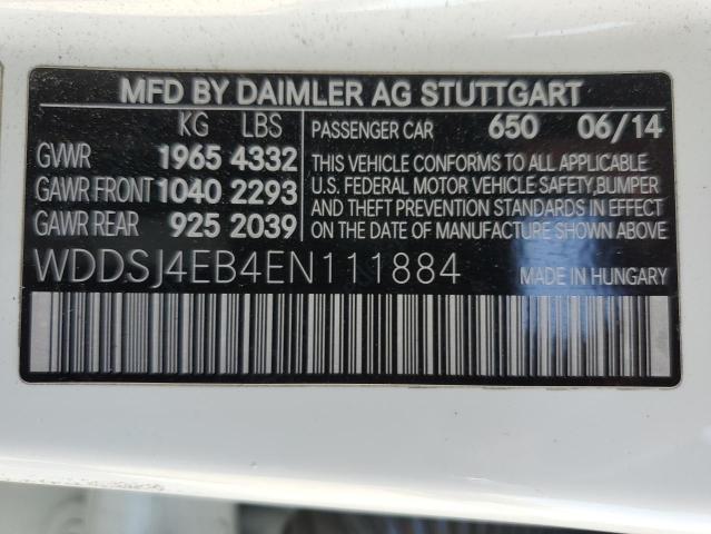 WDDSJ4EB4EN111884 Mercedes-Benz 2014
