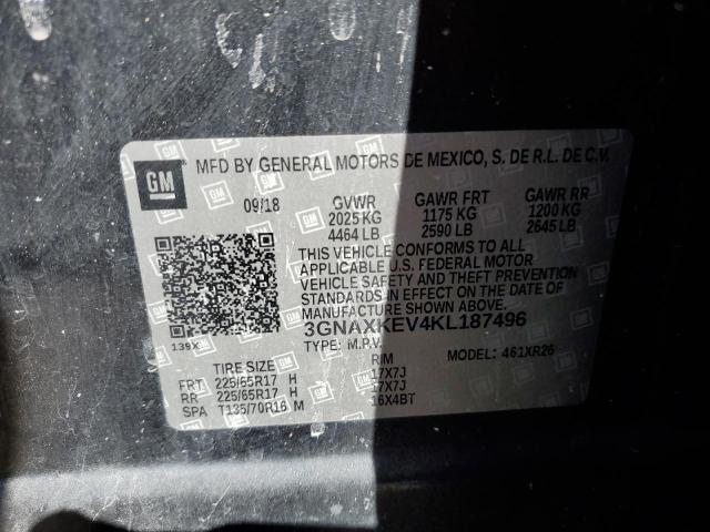 3GNAXKEV4KL187496 Chevrolet EQUINOX LT
