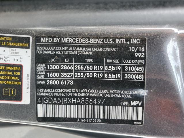 4JGDA5JBXHA856497 Mercedes-Benz GLE 350