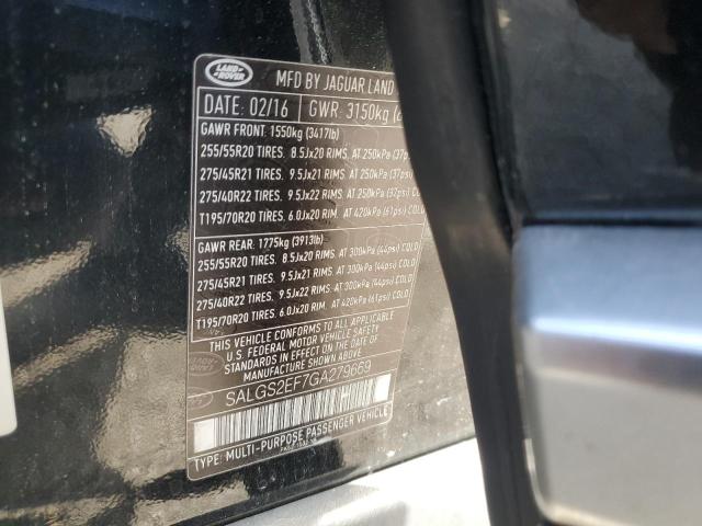 SALGS2EF7GA279669 Land Rover s/c lev2 ulev