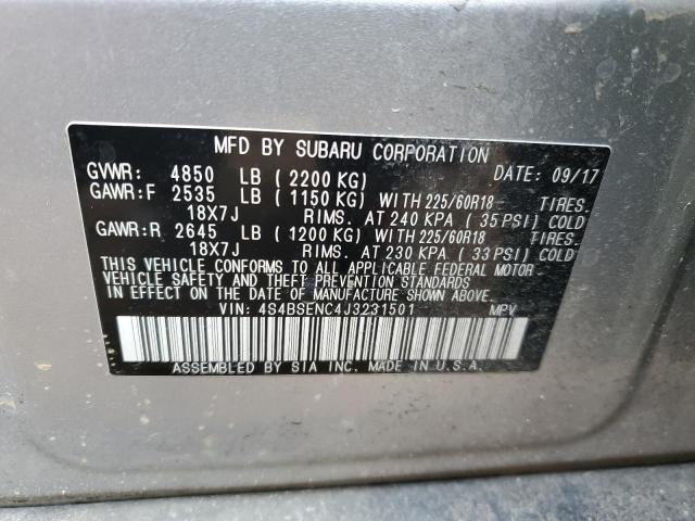 4S4BSENC4J3231501 Subaru u4