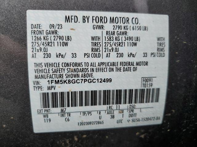1FM5K8GC7PGC12499 Ford EXPLORER S