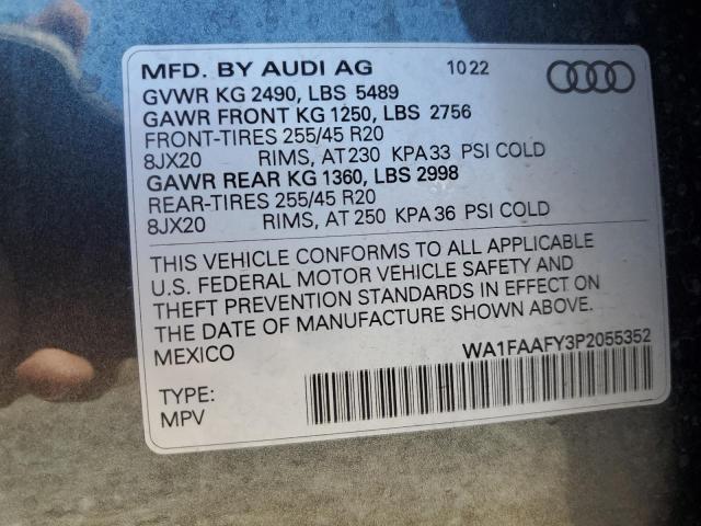 WA1FAAFY3P2055352 Audi 45 tfsi