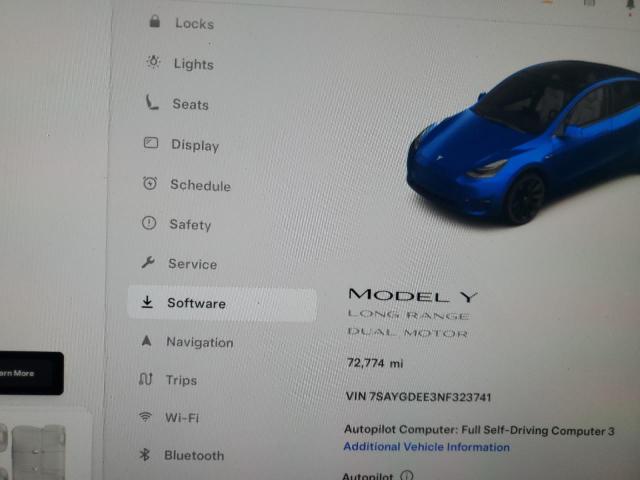 7SAYGDEE3NF323741 Tesla 2022