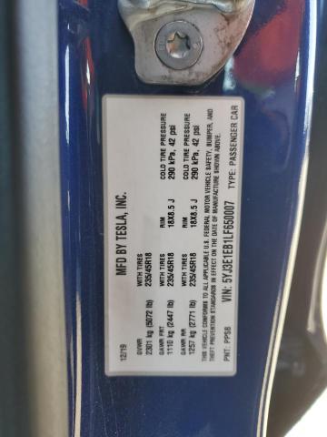 5YJ3E1EB1LF650007 Tesla MODEL 3