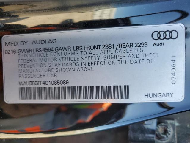 WAUB8GFF4G1085089 Audi 2016