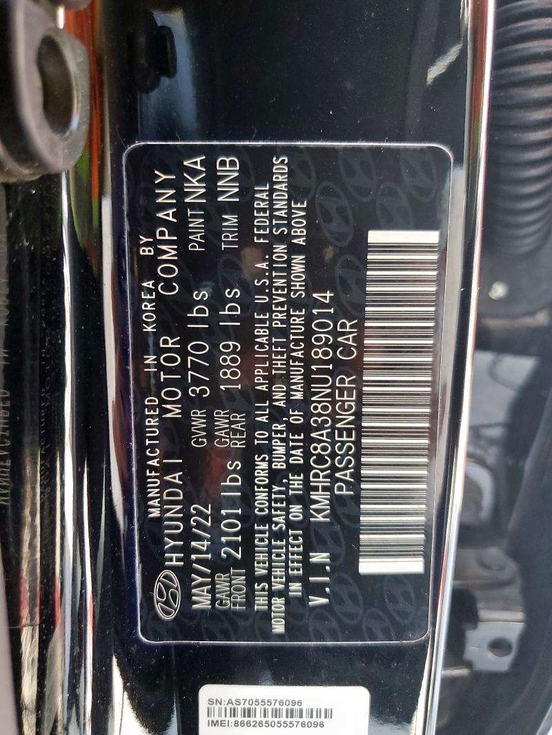 KMHRC8A38NU189014 Hyundai Venue Sel