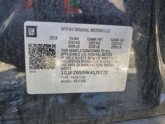 1G1FZ6S09K4120772 Chevrolet BOLT EV PR