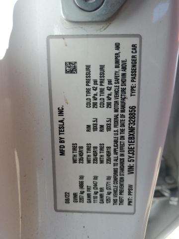 5YJ3E1EBXNF328856 Tesla MODEL 3