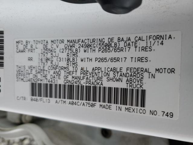 3TMLU4EN2FM174431 Toyota 1gr-fe