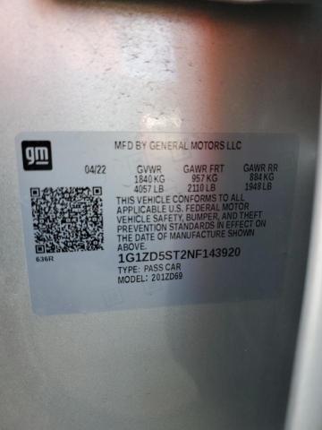 1G1ZD5ST2NF143920 Chevrolet MALIBU LT