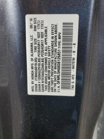 5FNRL5H68GB126851 Honda ODYSSEY EX