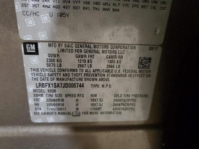 LRBFX1SA7JD006744 Buick lcv - spark ignited direct injection, variable valve timing, e85 max, e0-e100, alum
